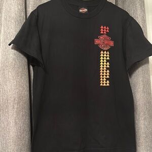 Harley-Davidson Black Tee with Vibrant Accents
